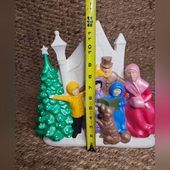 Vintage Atlantic Mold Hand Painted Christmas Carolers Ceramic Light-Up Tree - Picture 9 of 9